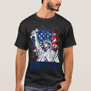 Statue der Freiheit USA Flag Labour Day Patriotic T-Shirt