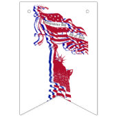 Statue der Freiheitsamerikanischen Flagge und Ihr  (Zweite Fahne)