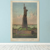 Statue der Freiheitskunst Leinwanddruck (Insitu (Holzboden))