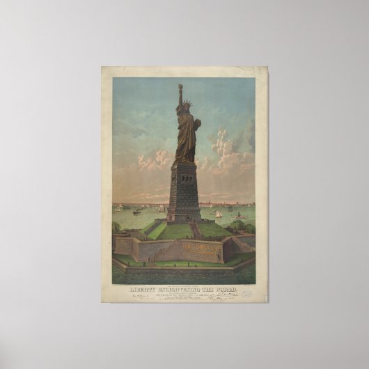 Statue der Freiheitskunst Leinwanddruck (Vorderseite)