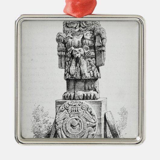 Statue der Göttin Coatlicue Ornament Aus Metall (Vorne)