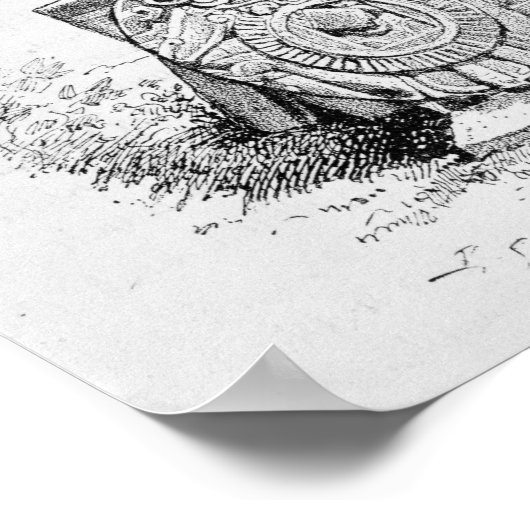 Statue der Göttin Poster (Ecke)