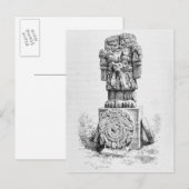 Statue der Göttin Postkarte (Vorne/Hinten)