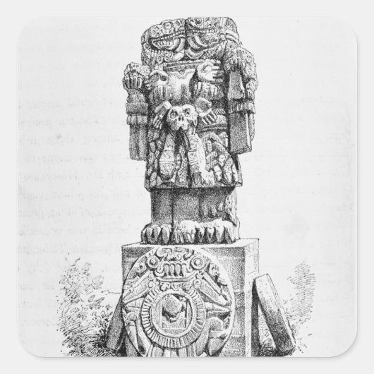 Statue der Göttin Quadratischer Aufkleber (Vorderseite)