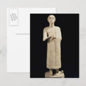 Statue der Großen Göttin, von Tell Asmar Postkarte (Vorne/Hinten)