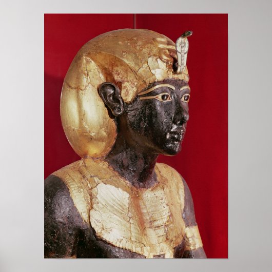 Statue der Lebensgröße von Tutankhamun Poster (Vorne)