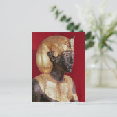 Statue der Lebensgröße von Tutankhamun Postkarte (Stehend Vorderseite)