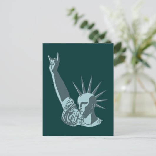 Statue der liberalen Dosierung Postkarte (Stehend Vorderseite)