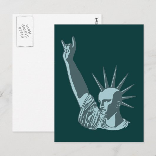 Statue der liberalen Dosierung Postkarte (Vorne/Hinten)