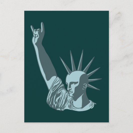 Statue der liberalen Dosierung Postkarte (Vorderseite)