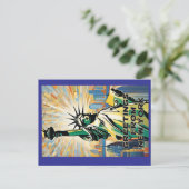 Statue der Liberty Begrüßung Postkarte (Stehend Vorderseite)