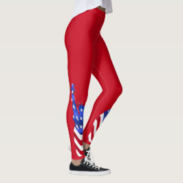 Statue der Liberty USA Flag Red Legging Leggings
