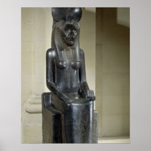 Statue der lionenköpfigen Göttin Sekhmet, aus dem Poster