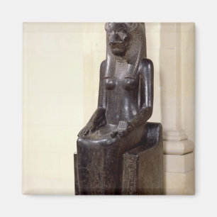 Statue der lionenköpfigen Göttin Sekhmet Magnet