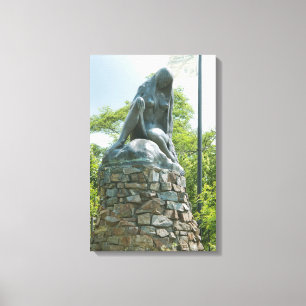 Statue der Lorelei Leinwanddruck