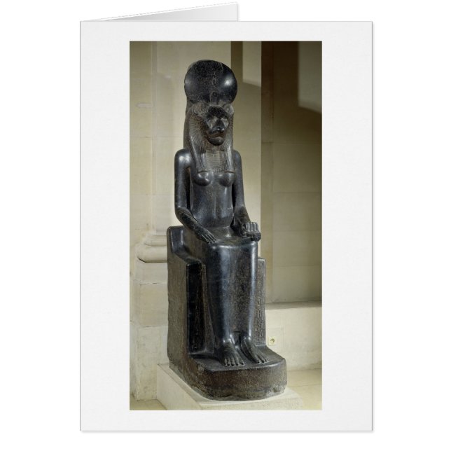 Statue der Löwe-köpfigen Göttin Sekhmet, vom Th (Vorne)
