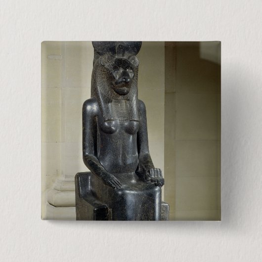 Statue der Löwe-köpfigen Göttin Sekhmet, vom Th Button (Vorderseite)