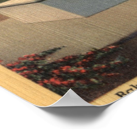 Statue der Padre Garces im Garzenzirkel Poster (Ecke)