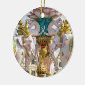 Statue der rosa Elefanten Bangkok Thailand Keramik Ornament (Links)