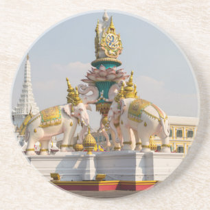 Statue der rosa Elefanten Bangkok Thailand Untersetzer