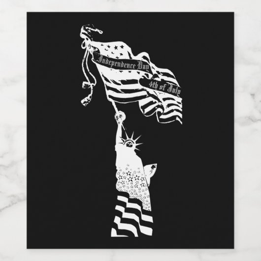 Statue der Unabhängigkeit oder dein Text Weinetikett (Einzelnes Label)