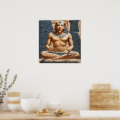 Statue des alten ägyptischen Scribe Poster (Küche)