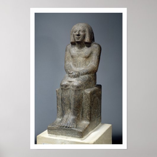 Statue des Ankh, Priester von Horus, frühe dynasti Poster (Vorne)