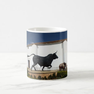 Statue des Bullen und des spanischen Pferdes Kaffeetasse