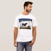 Statue des Bullen und des spanischen Pferdes T-Shirt (Vorne ganz)