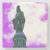 Statue des Freiheits-Stein-Untersetzer Steinuntersetzer (Vorderseite)