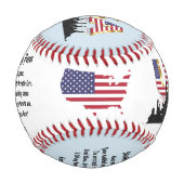 Statue des Freiheitsgedichts, Eine Nation der Einw Baseball (Rückseite)