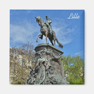 Statue des Generals Faidherbe in Lille, Frankreich Magnet
