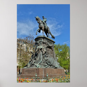 Statue des Generals Faidherbe, Lille, Frankreich Poster