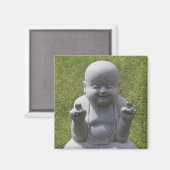 Statue des glücklichen Buddha Magnet (Vorderseite/Rückseite)