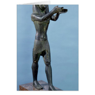 Statue des Gottes Horus Ein Getränk machen