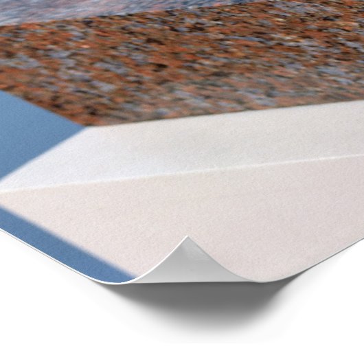 Statue des Gottes Horus Ein Getränk machen Poster (Ecke)