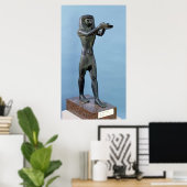 Statue des Gottes Horus Ein Getränk machen Poster (Heimbüro)
