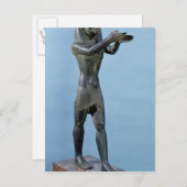 Statue des Gottes Horus Ein Getränk machen Postkarte (Vorne/Hinten)