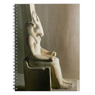 Statue des Gottes Montu mit dem Kopf eines Stiers, Notizblock