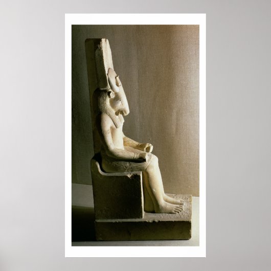Statue des Gottes Montu mit dem Kopf eines Stiers, Poster (Vorne)