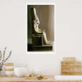 Statue des Gottes Montu mit dem Kopf eines Stiers, Poster (Küche)