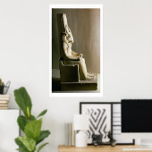 Statue des Gottes Montu mit dem Kopf eines Stiers, Poster (Heimbüro)