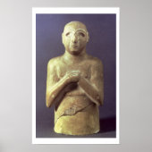 Statue des Gottes Utu, Mesopotamian, c.2400 v. Chr Poster (Vorne)