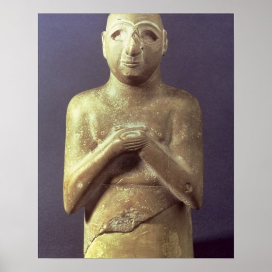 Statue des Gottes Utu, Mesopotamian, c.2400 v. Chr Poster (Vorne)