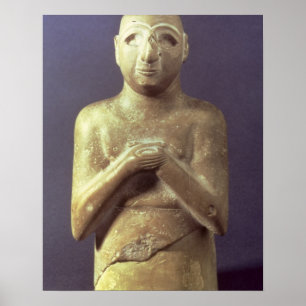 Statue des Gottes Utu, Mesopotamier, c.2400 BC (Li Poster