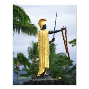Statue des hawaiianischen Königs Kamehameha, Seite Fotodruck