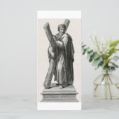 Statue des Heiligen Andreas Apostel mit Kreuz (Stehend Vorderseite)