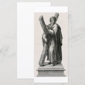 Statue des Heiligen Andreas Apostel mit Kreuz (Vorne/Hinten)