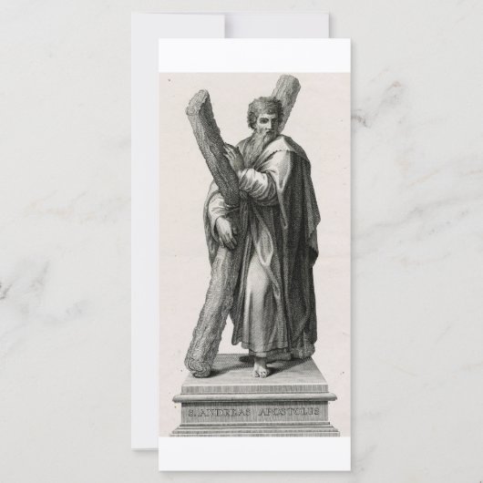 Statue des Heiligen Andreas Apostel mit Kreuz (Vorderseite)