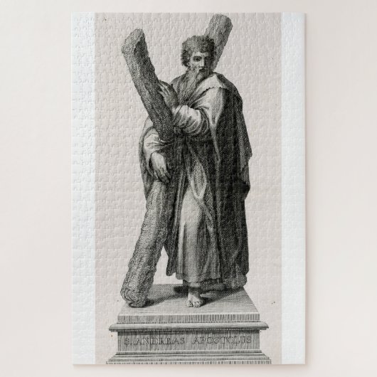 Statue des Heiligen Andreas Apostel mit Kreuz Puzzle (Vertikal)